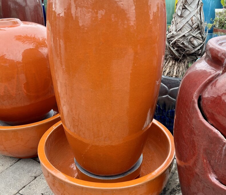 Drum Fountain W/ Bowl OR