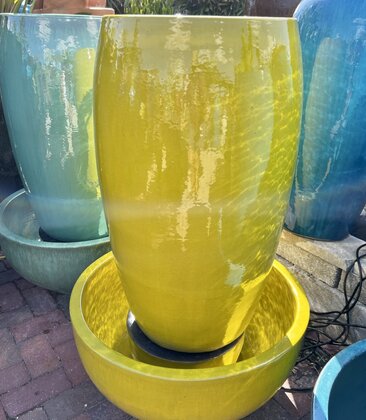 Drum Fountain with Bowl  C