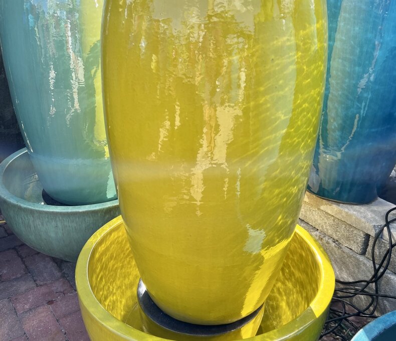Drum Fountain with Bowl  C