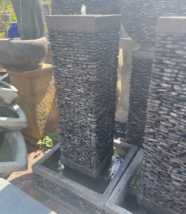 Pebble Square Fountain Natural Stone