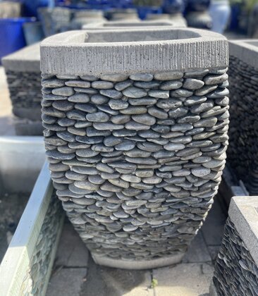 Milan Tall Rounded Square Pebble Planter Large N