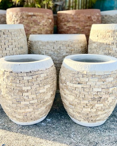Balinese Stacked Stone Pots
