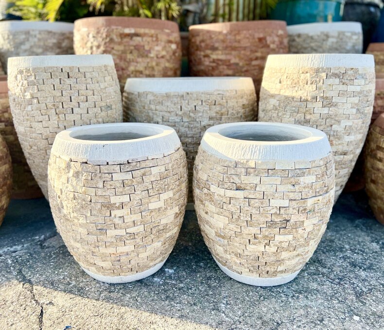 Saint Armands Slate Planter Medium W