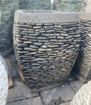 Milan Tall Rounded Square Pebble Planter Small N