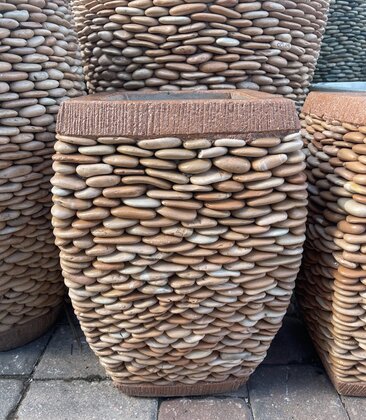 Milan Tall Rounded Square Pebble Planter Small R