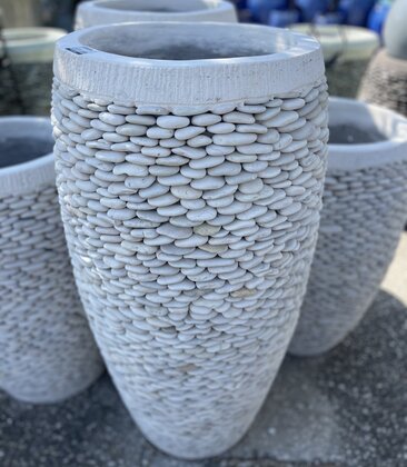 Tall Pebble Barrel Planter Medium W