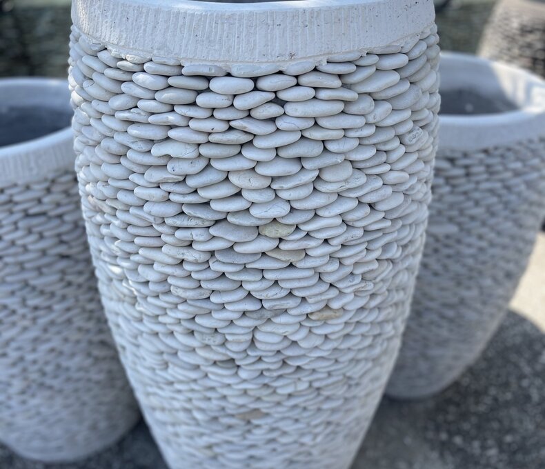 Tall Pebble Barrel Planter Medium W