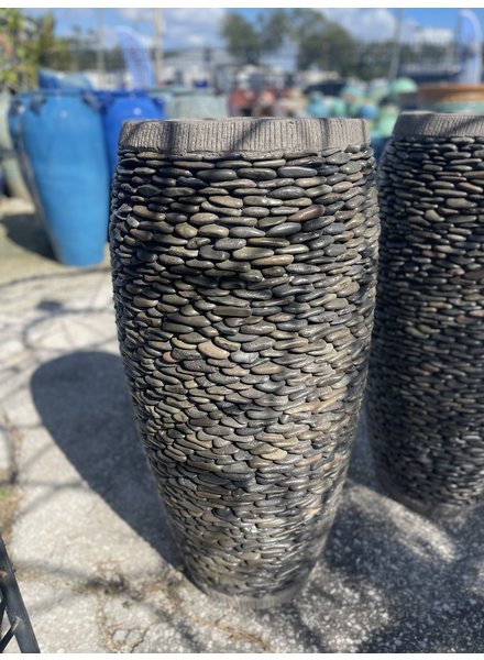 Tall Pebble Barrel Planter Medium N