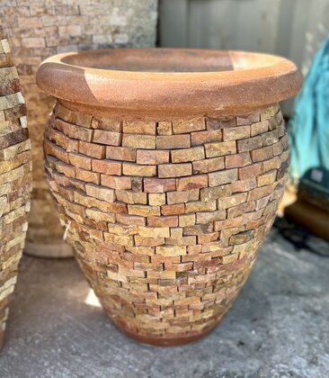 Garden Rolled Rim Slate Planter Medium SR