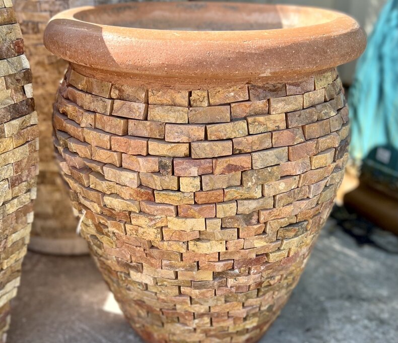 Garden Rolled Rim Slate Planter Medium SR