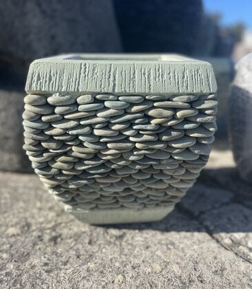 Short Rounded Square Pebble Planter XS J