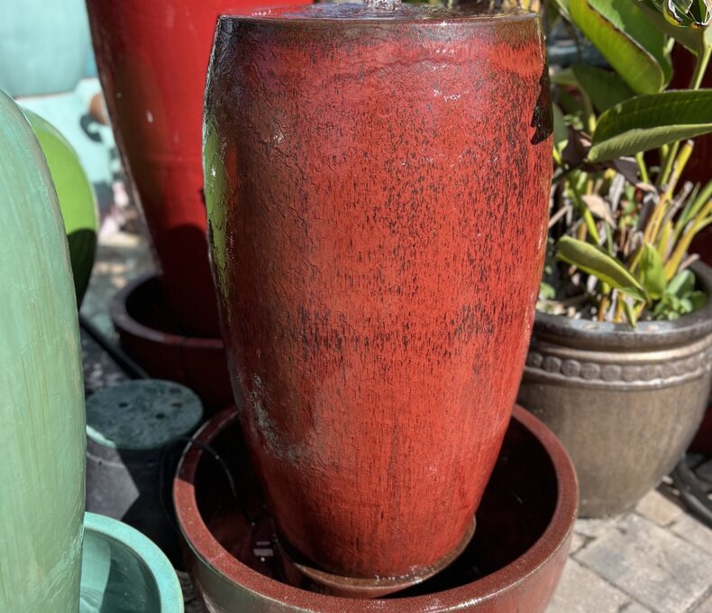 Drum Fountain with Bowl  BR