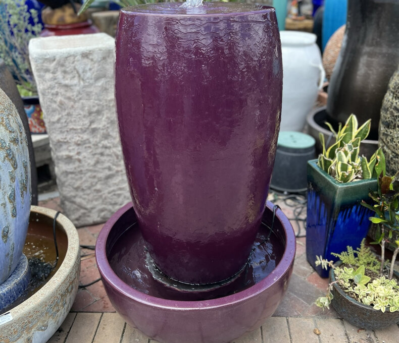 Drum Fountain with Bowl P