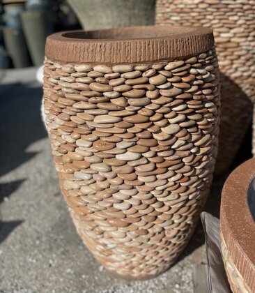 Tall Pebble Barrel Planter Small R