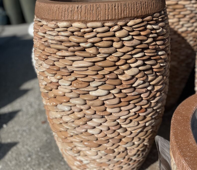 Tall Pebble Barrel Planter Small R