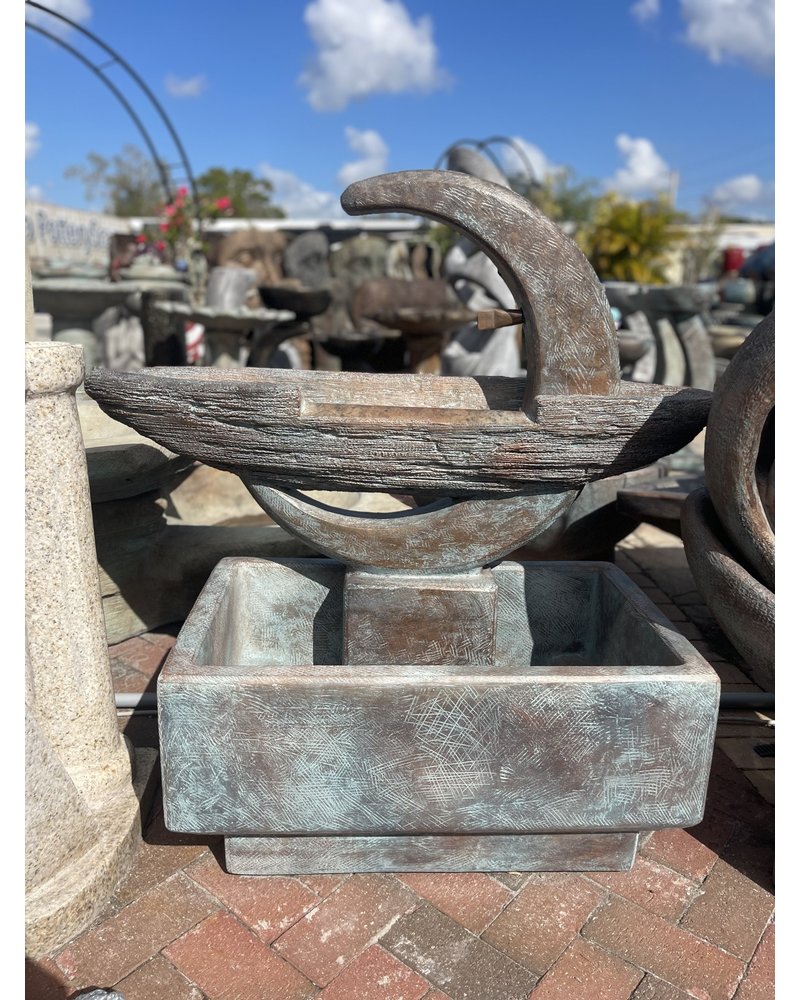 Crescent Moon Fountain with Light BP 334lbs