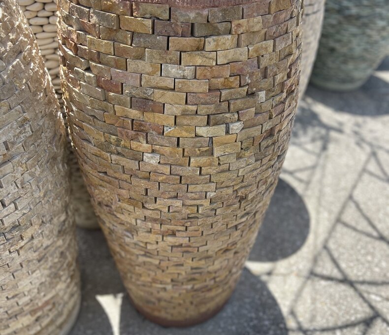 Tall Tapered Barrell Slate Planter Large R