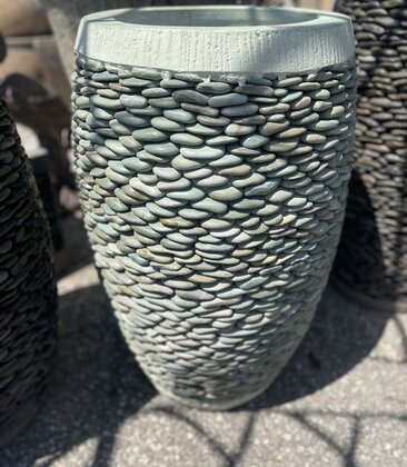Tall Pebble Barrel Planter Small J