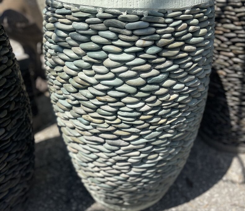 Tall Pebble Barrel Planter Small J