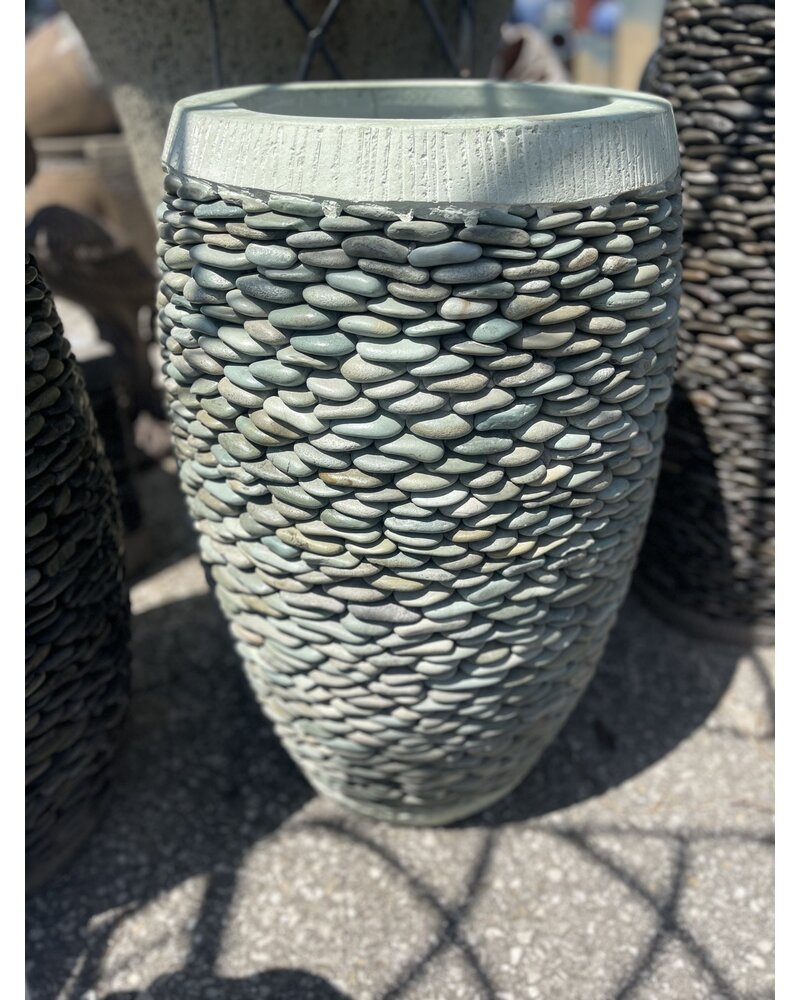 Tall Pebble Barrel Planter Small J