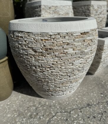 Sarasota Decor Stacked Slate Planter Medium O