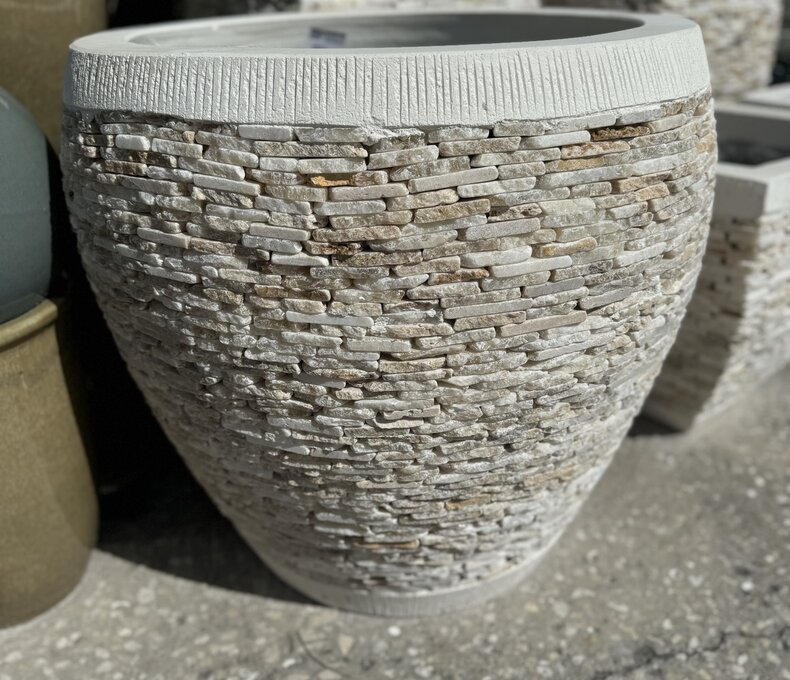 Sarasota Decor Stacked Slate Planter Medium O