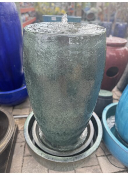 Drum Fountain with Double Bowl FG