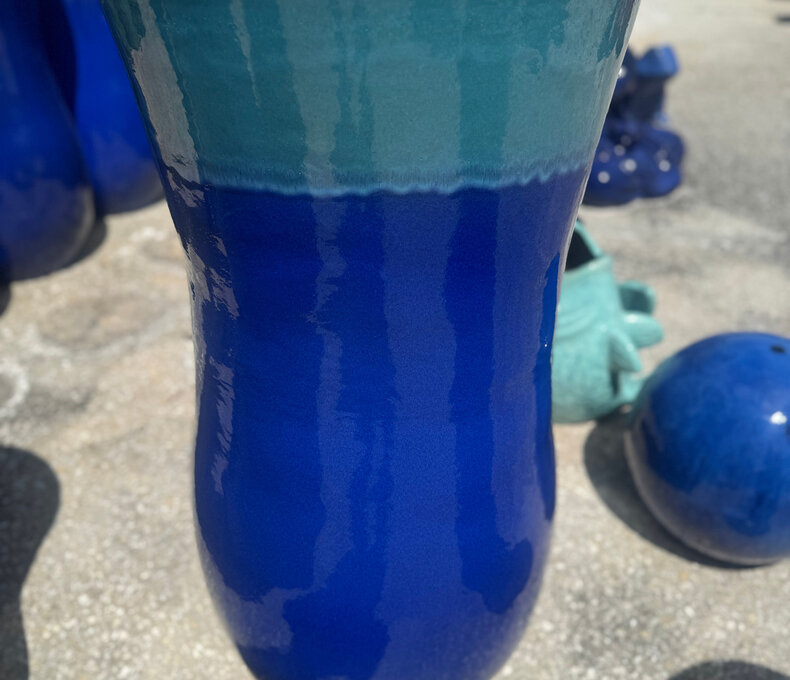 Kev Jar Planter LG BGLB