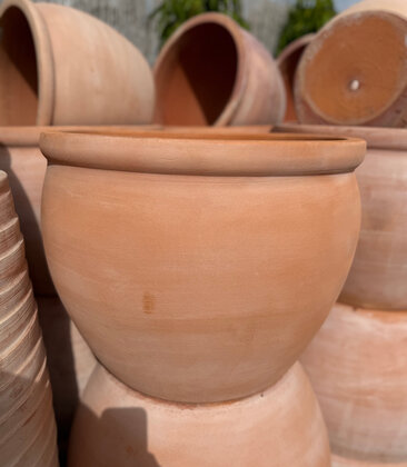 Premium Rolled Rim Terracotta Bowl Lg