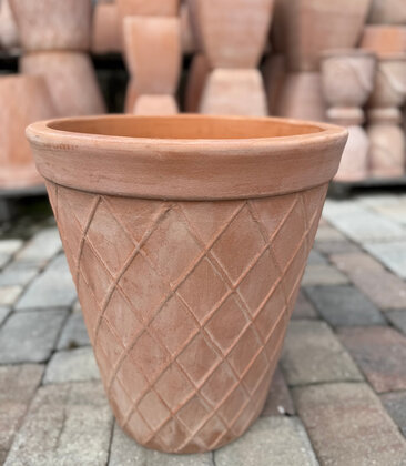 Premium Basel Basket Round Terracotta Planter Sm
