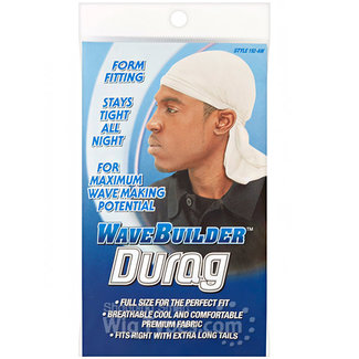 Mr. Durag Stocking Wave Cap 2Pc White