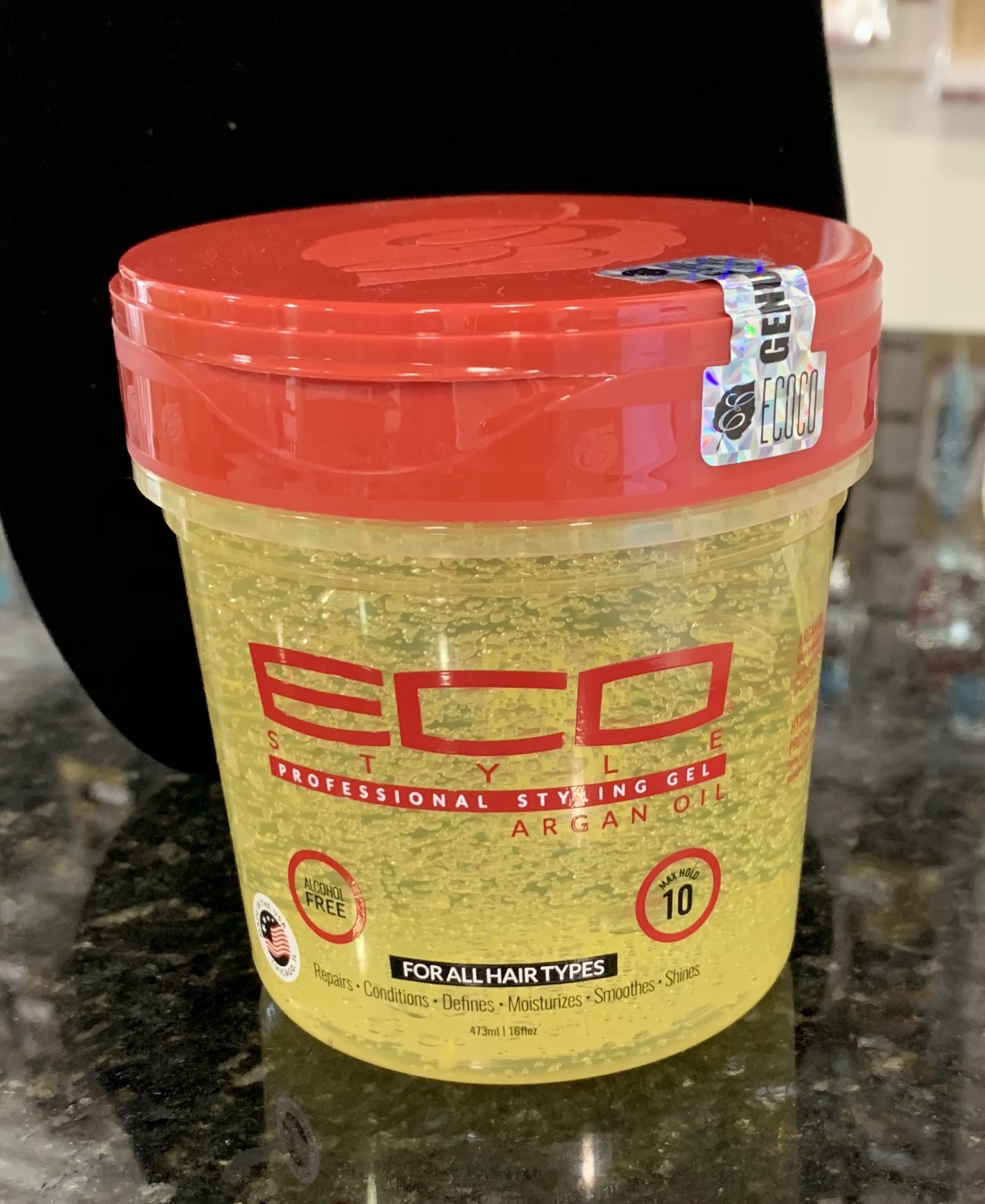 Eco Eco Styling Gel Argan Oil 16oz. Black Beauty & Supply