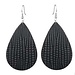 Faux Leather-Earring-Tear Drop Shape Zinc Alloy