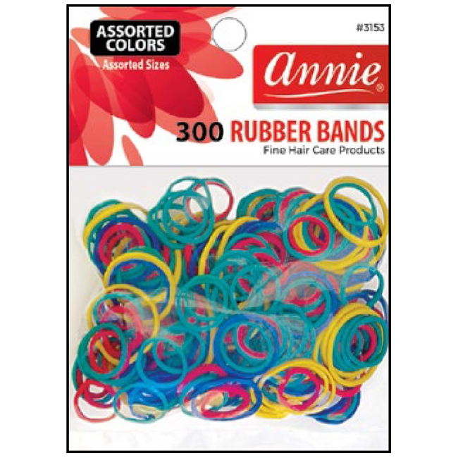 Annie Rubber Bands 300ct Assorted Colors