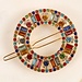 Round Multi Rhinestones Baguette Hair Clip