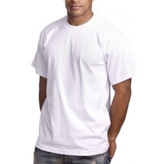 White Solid T-Shirt (Medium)