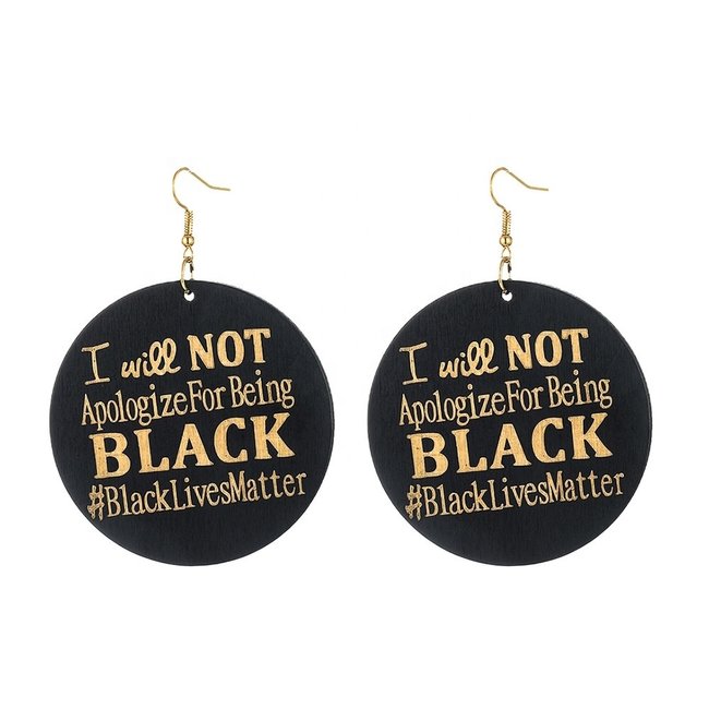 Wood African Earrings