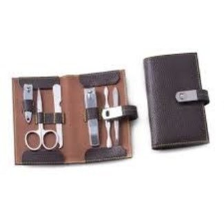 Brown Leather Manicure Set
