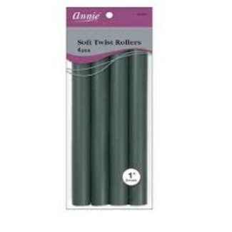 ANNIE ROLLERS SOFT TWIST 10" DARK GREEN 1"