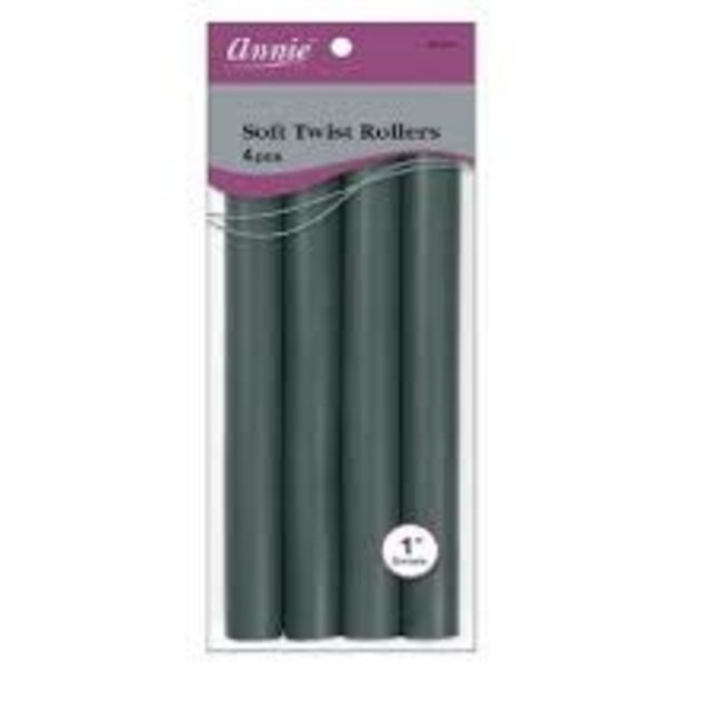 ANNIE ROLLERS SOFT TWIST 10" DARK GREEN 1"