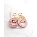 Woven Hoop Gold Disc Dangle Earring