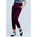 Maroon High Waisted PaperBag Pants