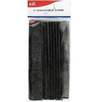 Eden Black 9" Barber Comb 12pk