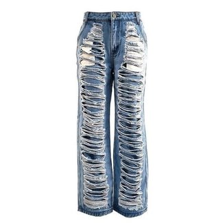 Slit Boyfriend Jeans (Plus)