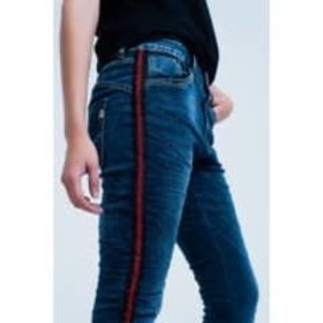 Boyfriend Jeans w/Red Sideband