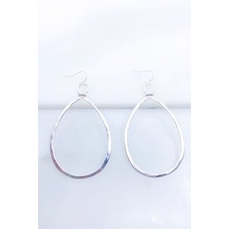 Hammer Time Silver Hoop Earrings