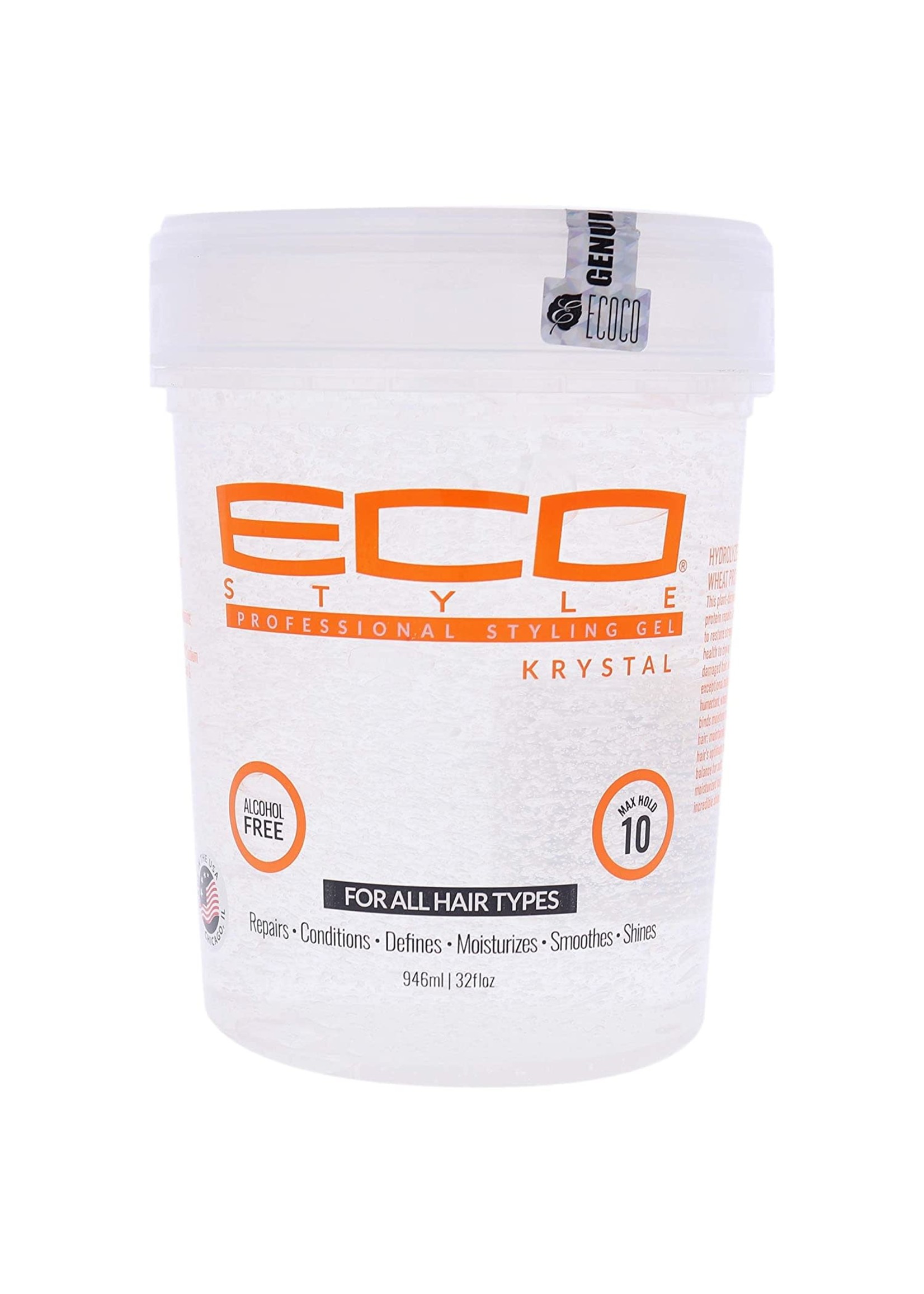 Eco Styling Gel Clear Krystal 32oz Black Beauty & Supply