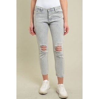 Distressed Grey Skinny Jeans