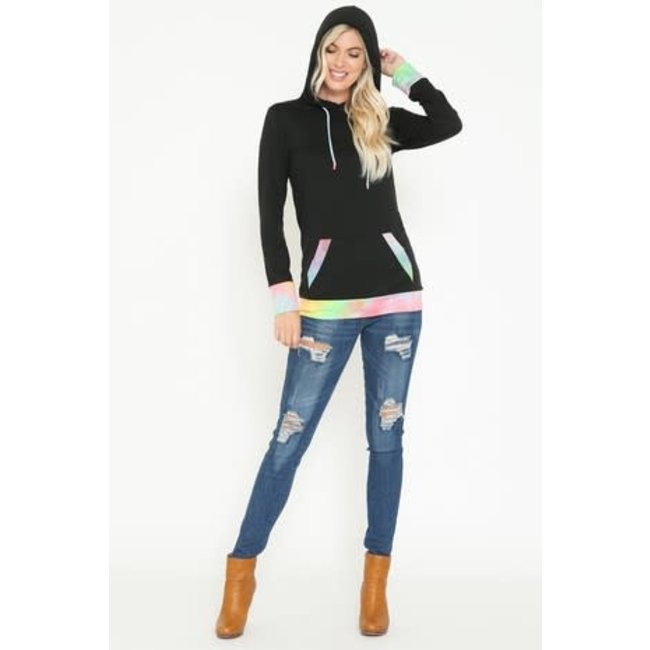 Hoodie Colorful Trim