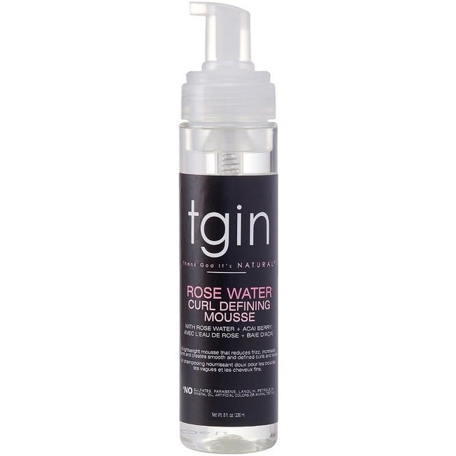 TGIN Rose Water Curl Defining Mousse 8oz